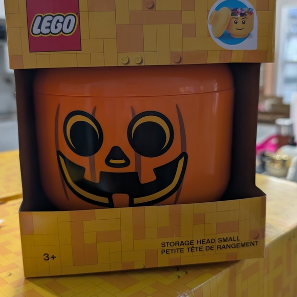 Lego Other - LEGO Halloween Pumpkin Storage Box - Orange and Black